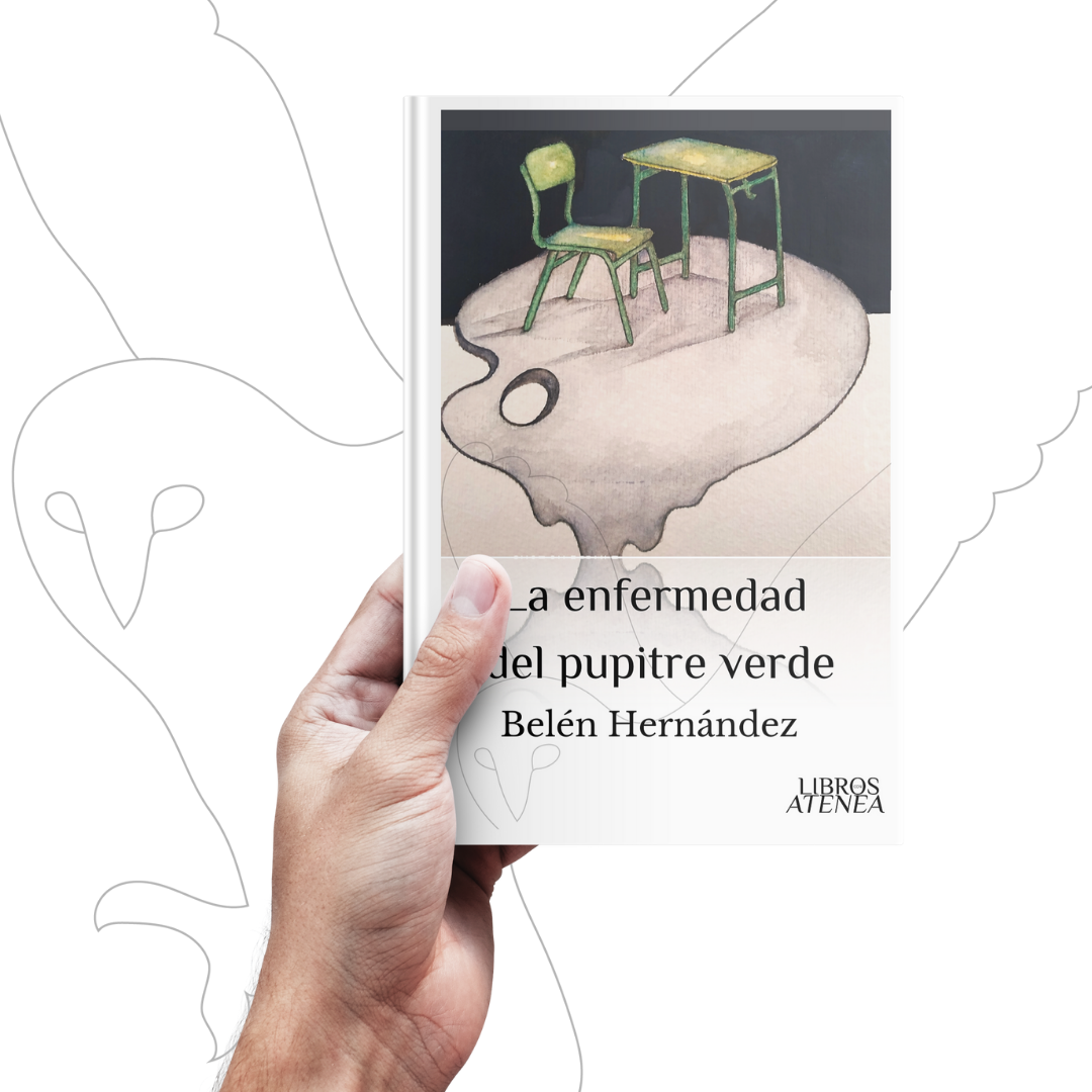 La enfermedad del pupitre verde es: «… un libro escrito en voz baja, en la oscuridad de la noche y en la intimidad de la soledad de una mente con su mente»— en palabras de Belén Hernández y añade: «… esta historia nace de la necesidad de tratar de poner un poquito de orden en un rincón de la vida de su autora».
